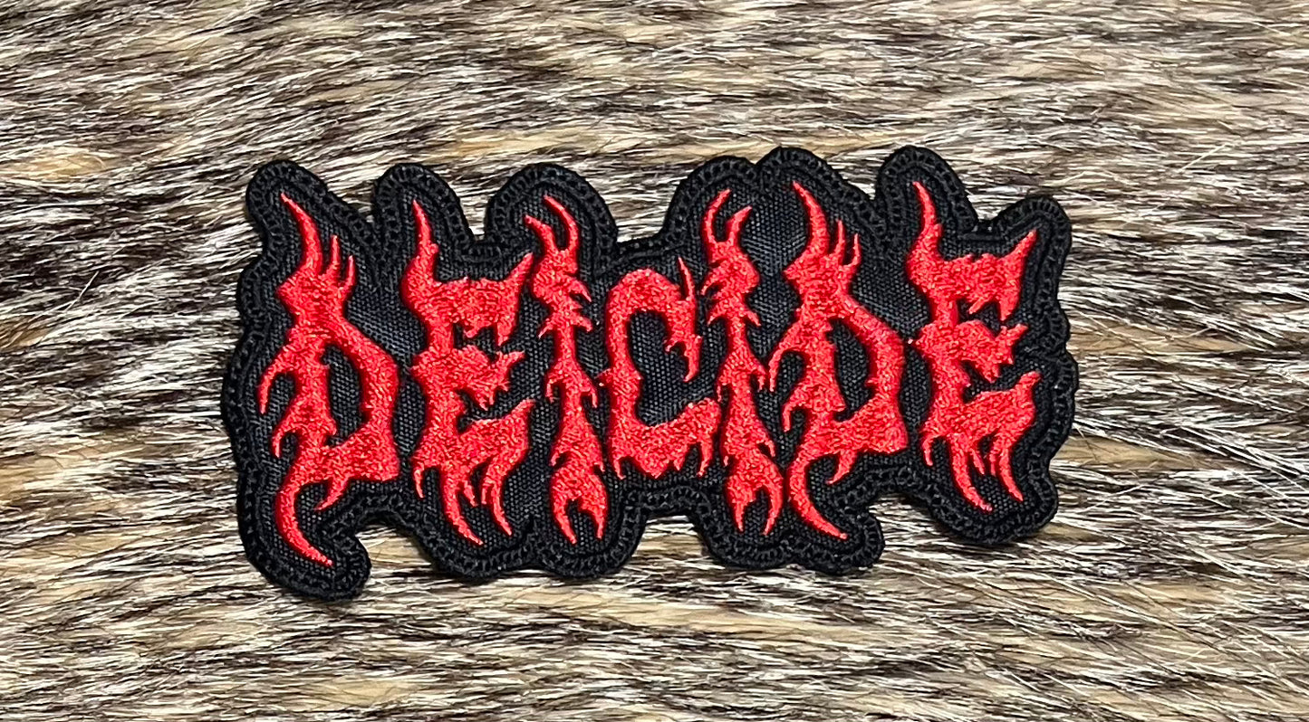 Deicide - Red Cut Out Logo Patch
