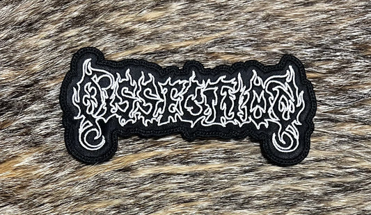 Dissection - White & Black Cut Out Logo Patch