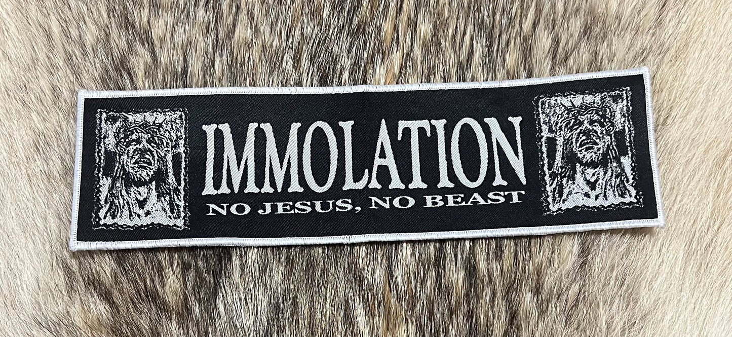 Immolation - No Jesus No Beast Strip Patch