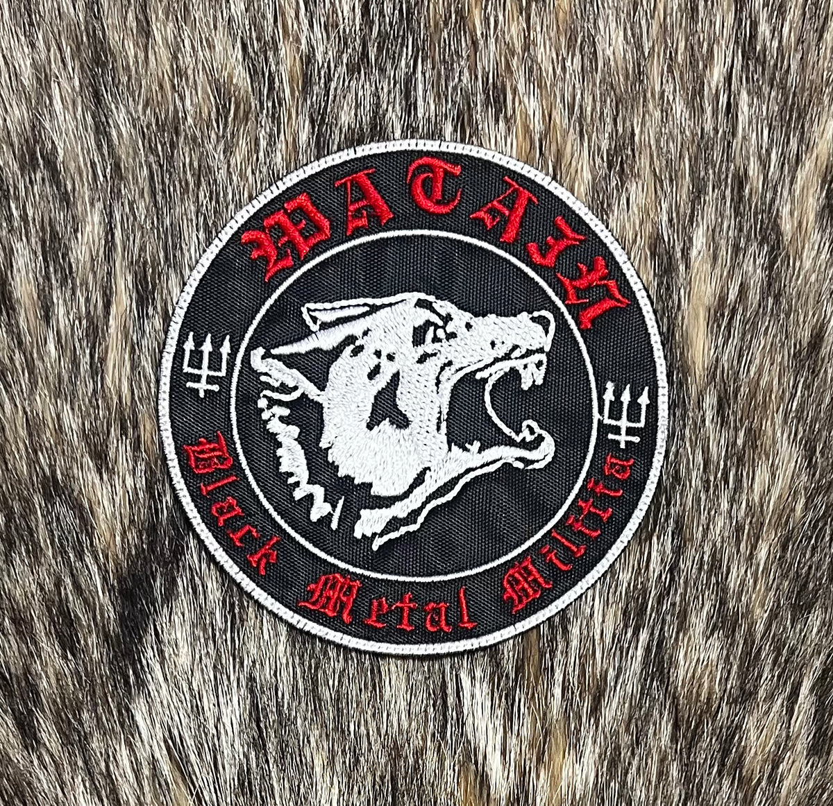 Watain - Black Metal Militia Wolf Circular Patch – Mercian Storm Mailorder