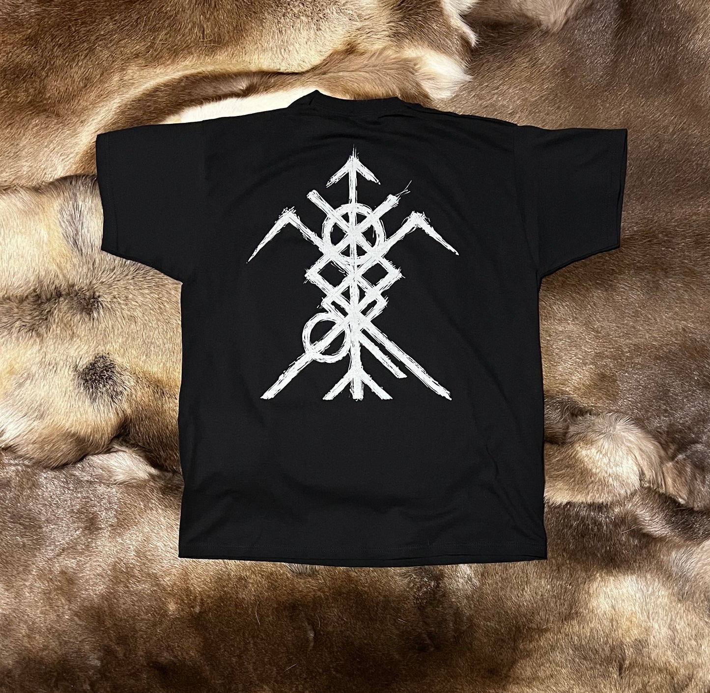 Nokturnal Mortum - White New Logo Short Sleeved T-shirt