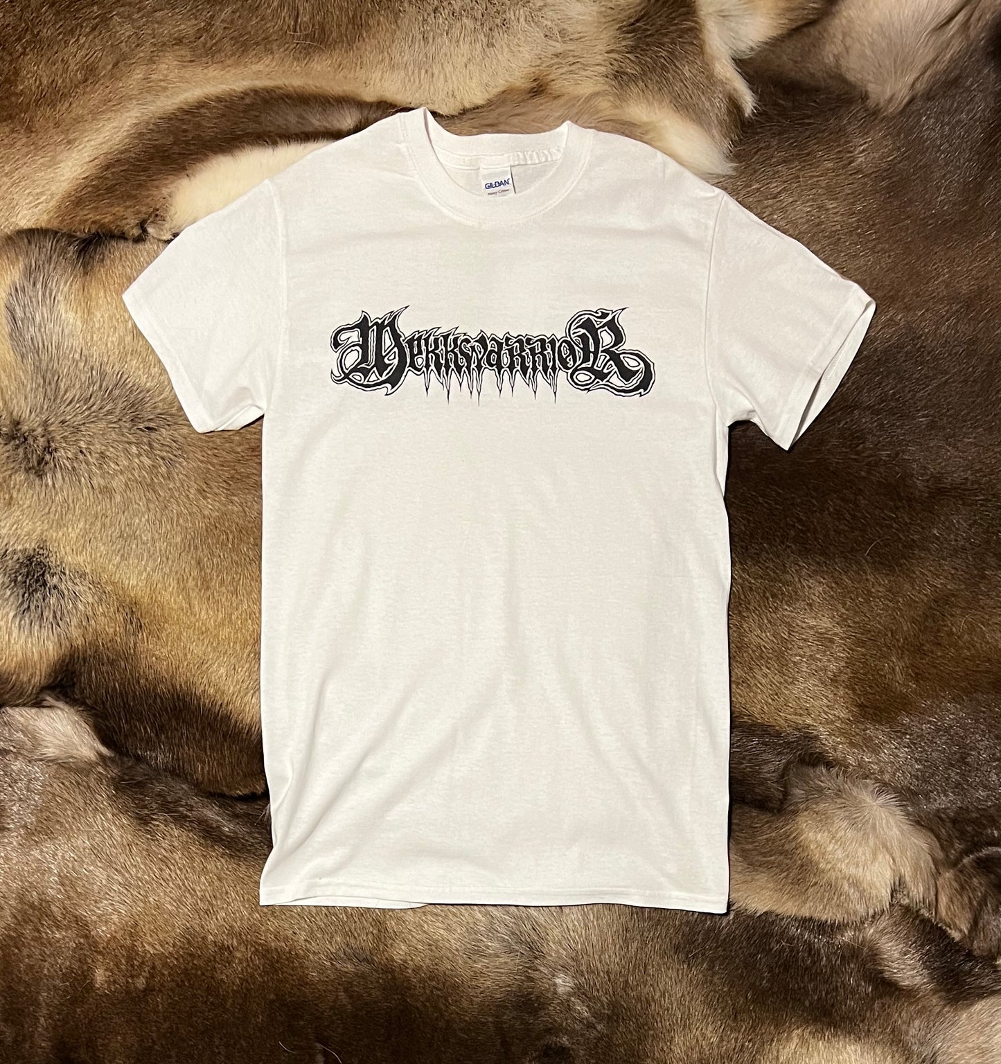 Mekkwarrior - Logo White Short Sleeved T-shirt