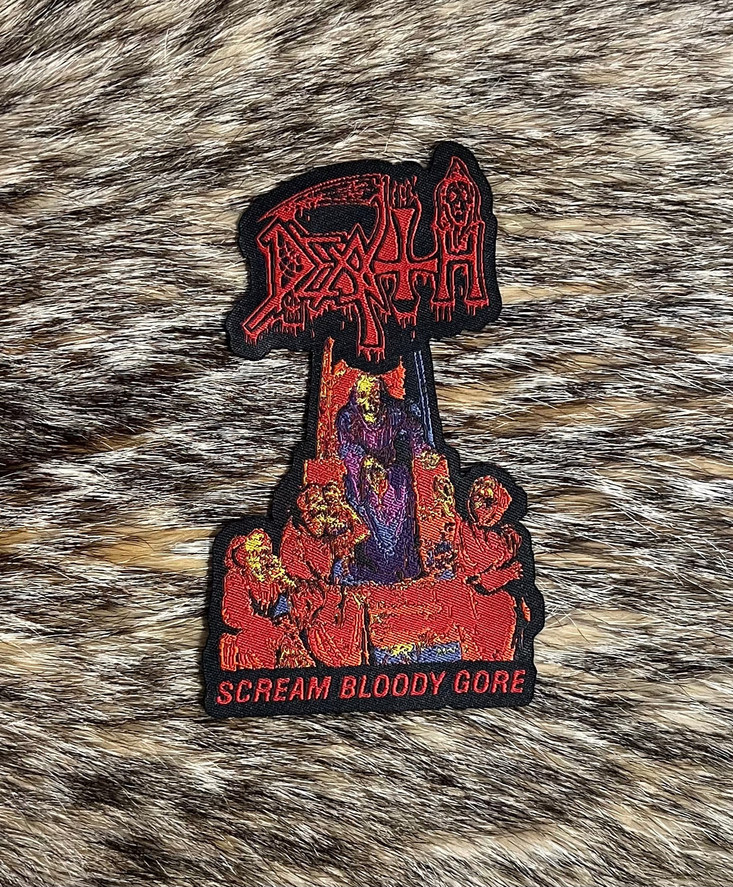 Death - Scream Bloody Gore Cut Out Patch