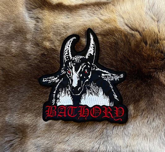 Bathory - Large Bathory Goat with Red Logo