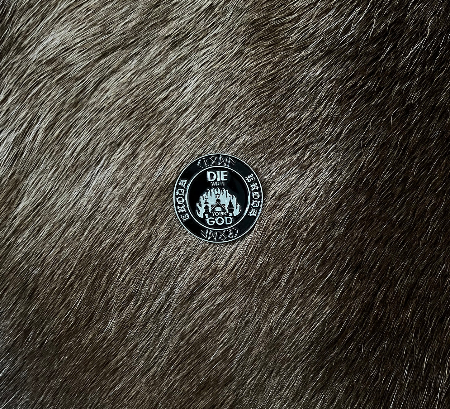 Kroda - Die With Your God Metal Pin