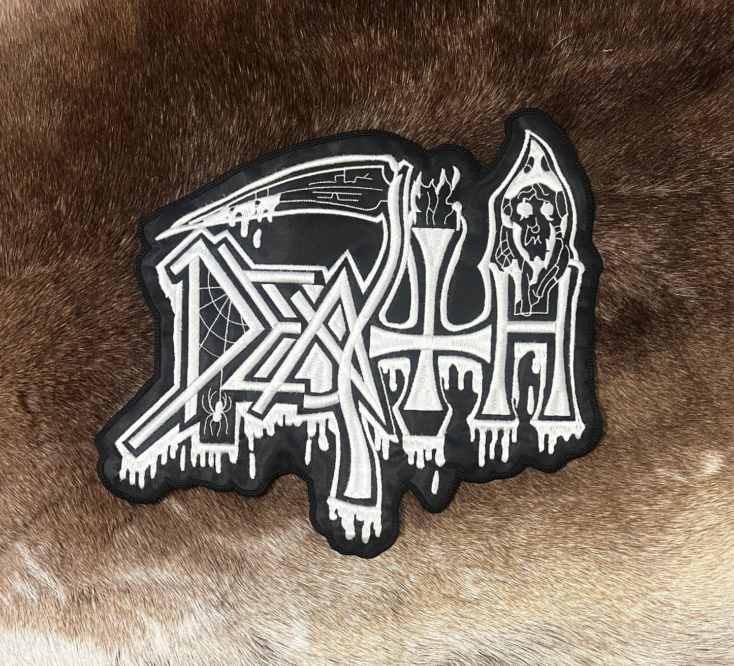 Death - Bloody White Logo Large Patch