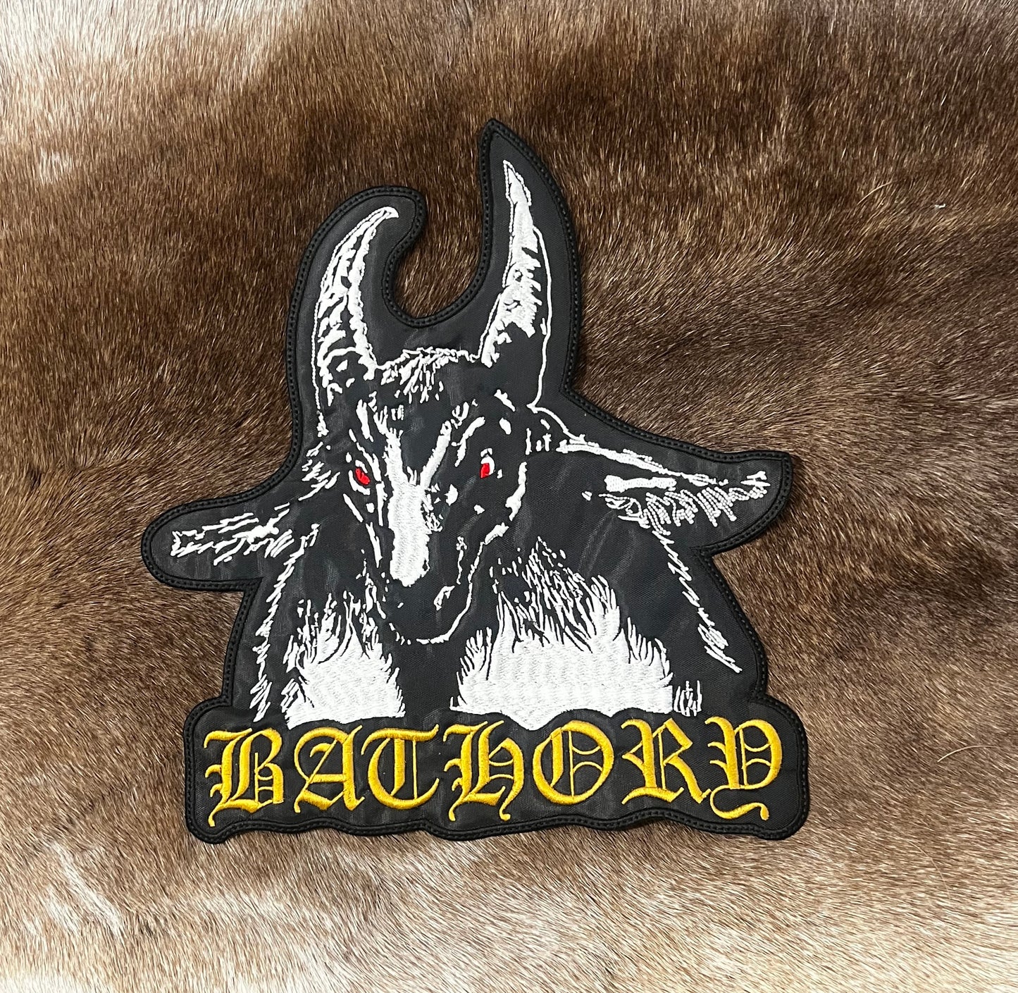 Bathory - Goat Shaped Cut Out Large Patch