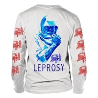 Death - Leprosy Blue & Red White Long Sleeve Shirt