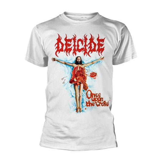 Deicide - Once Upon The Cross White Short Sleeved T-shirt