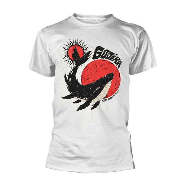 Gojira - Whale Sun Moon White Short Sleeved Organic T-shirt