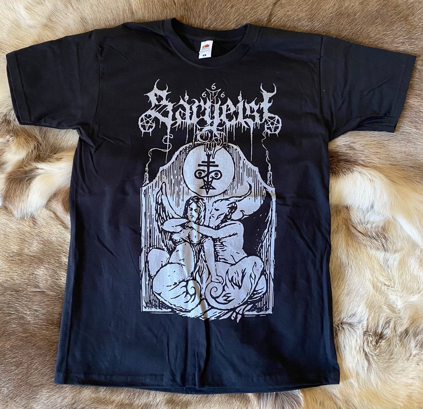 Sargeist - Let The Devil In Grey Print Short Sleeved T-shirt