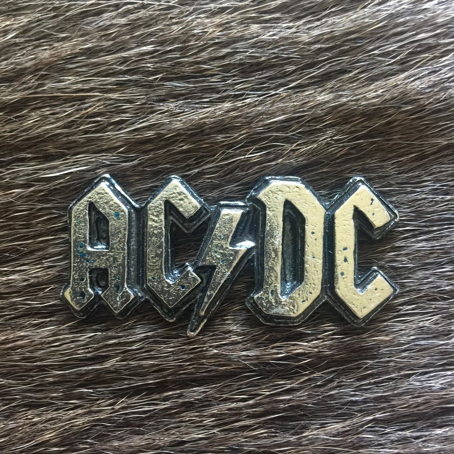 AC/DC Metal Logo Pin