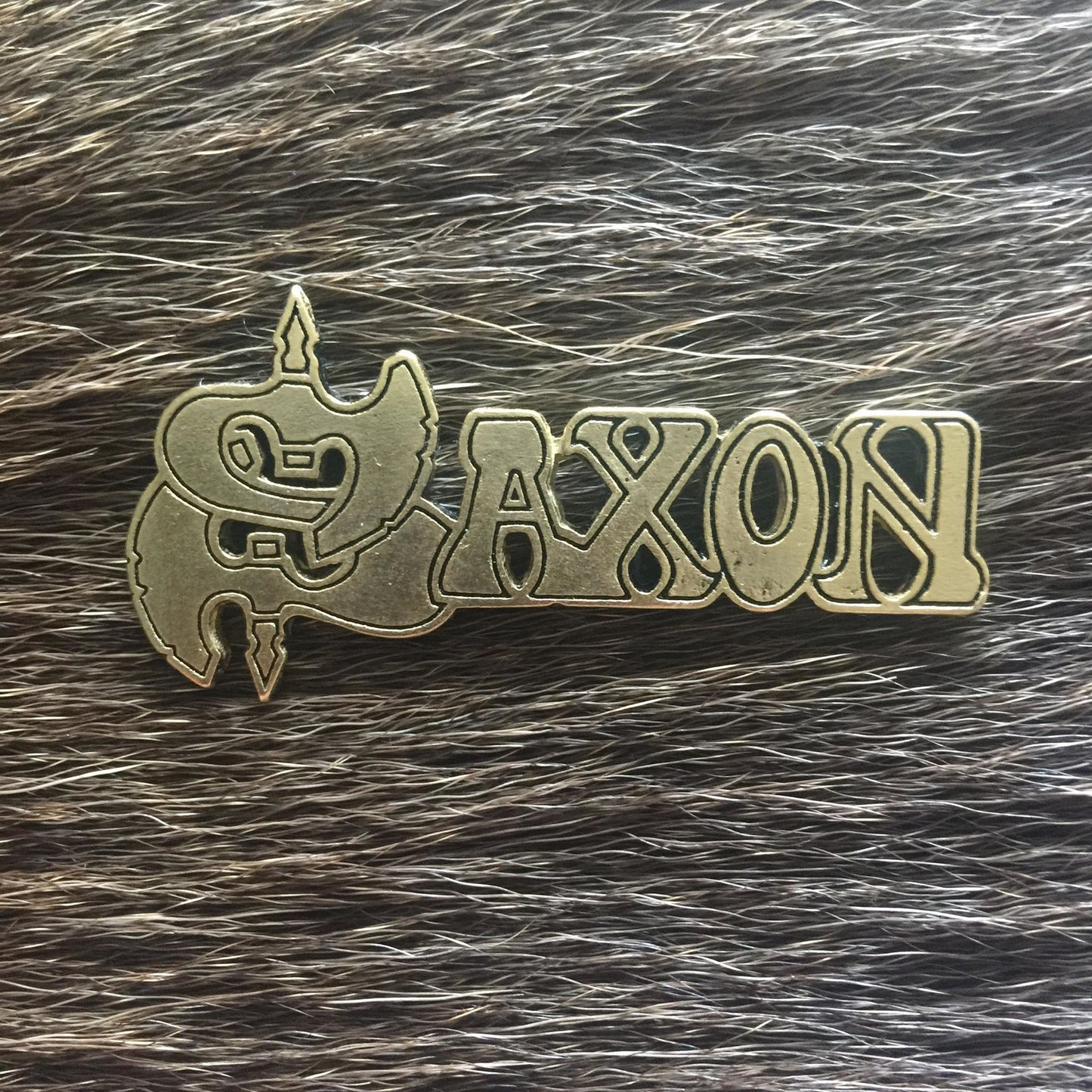 Saxon Logo Metal Pin