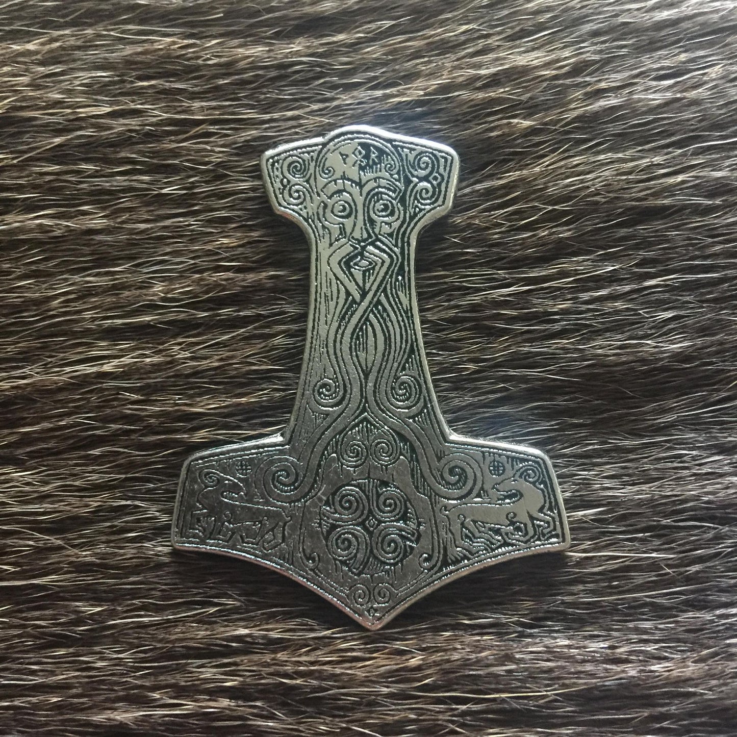 Thor's Hammer Metal Pin