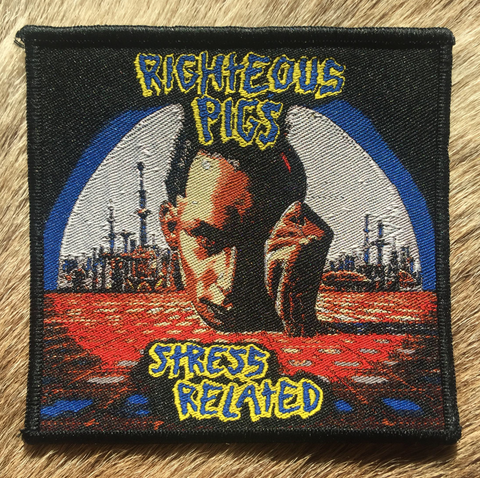 Righteous Pigs - Stress Related Black Border Patch