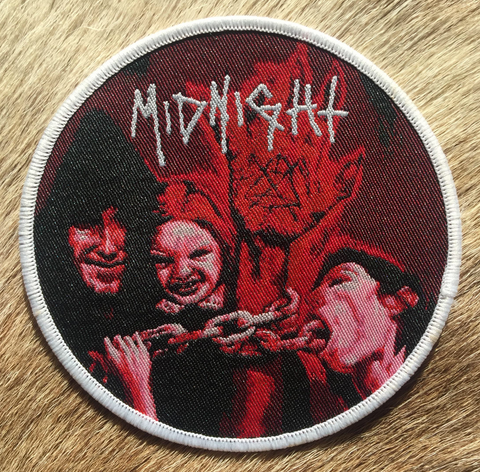 Midnight - No Mercy for Mayhem White Border Circular Patch