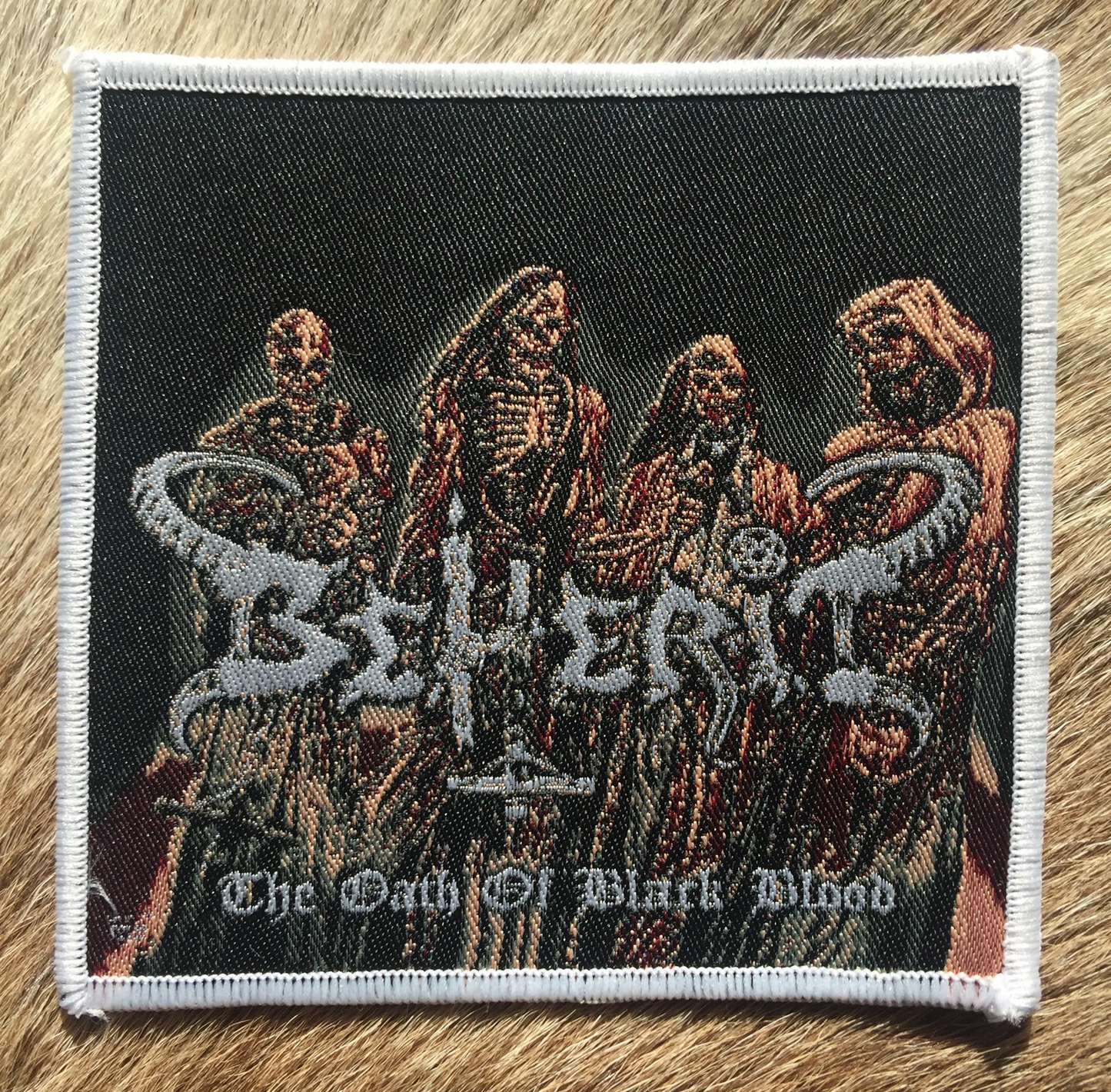 Beherit - The Oath of Black Blood White Border Patch