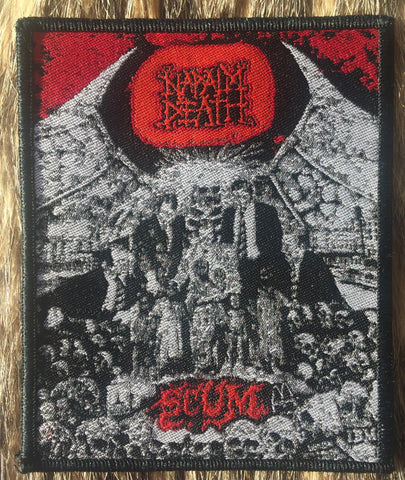 Napalm Death - Scum Black Border Patch