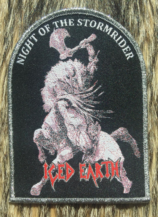 Iced Earth - Night of the Stormrider Silver Border Patch