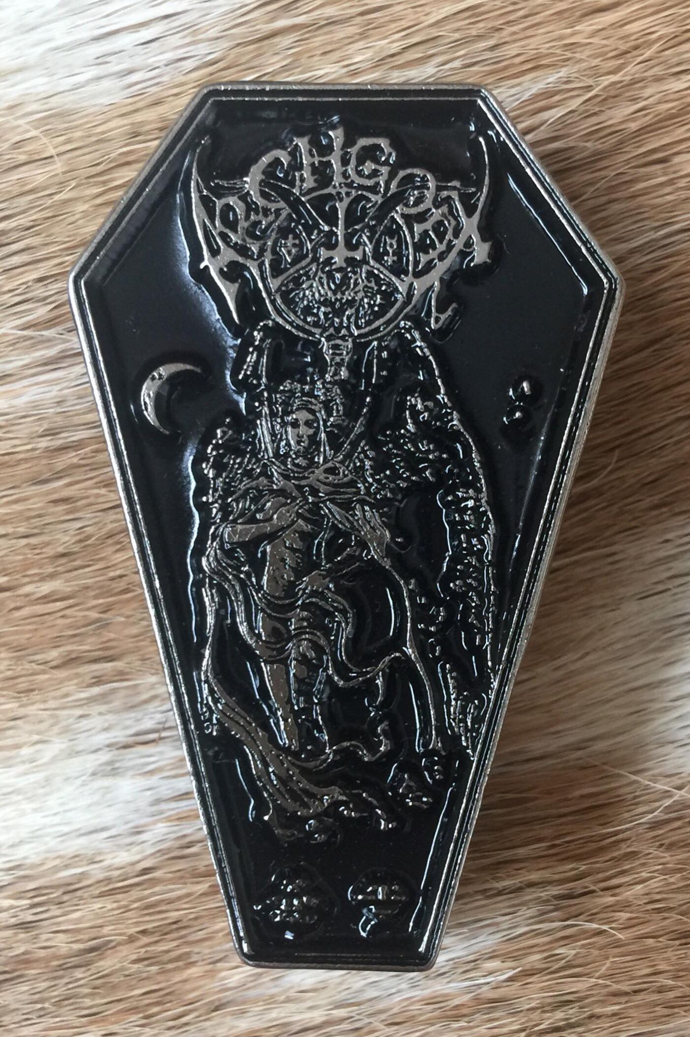 Archgoat - Whore of Bethlehem Coffin Shaped Metal Pin