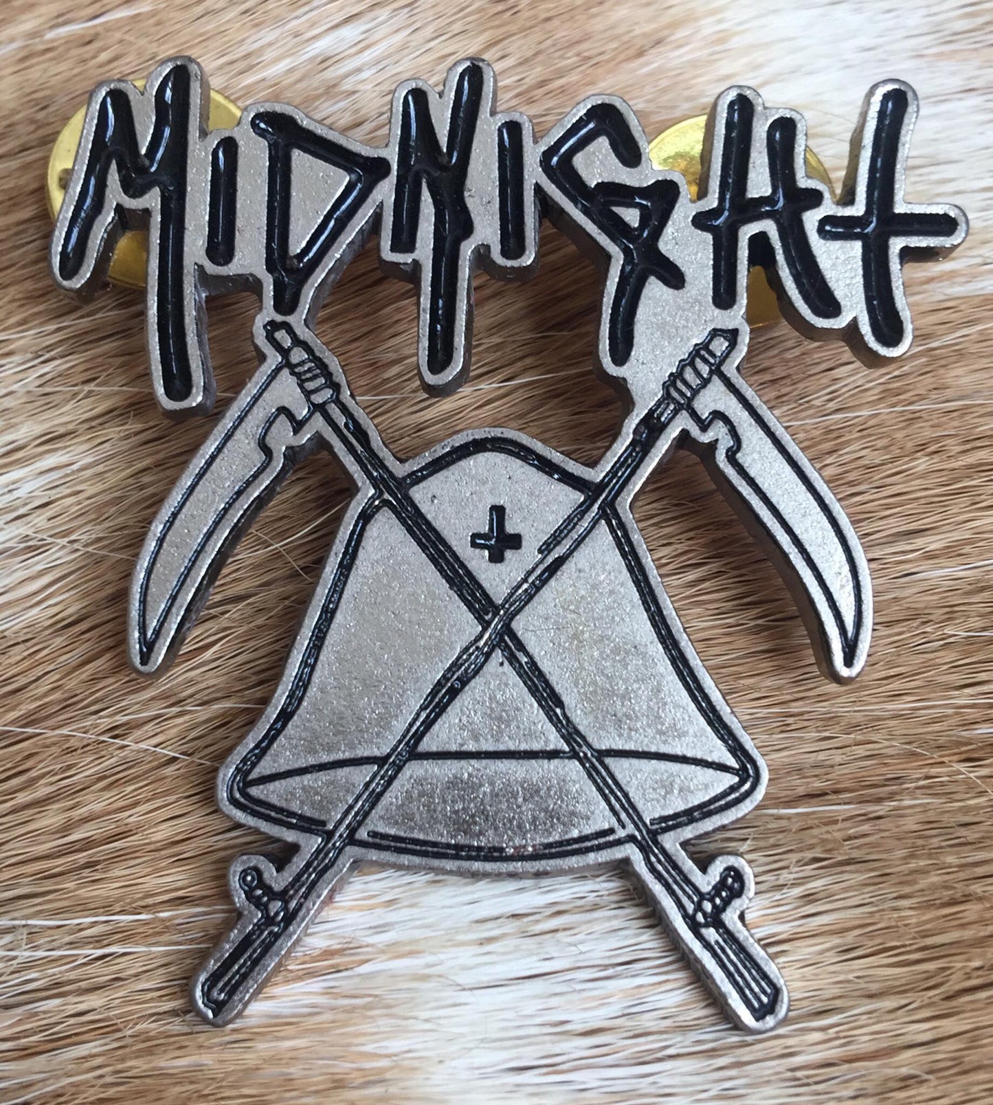 Midnight - Complete And Total Hell Metal Pin