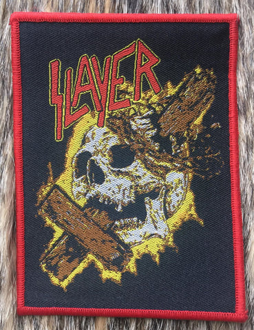 Slayer - Skull & Cross Red Border Patch