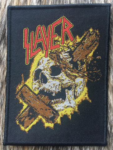 Slayer - Skull & Cross Black Border Patch