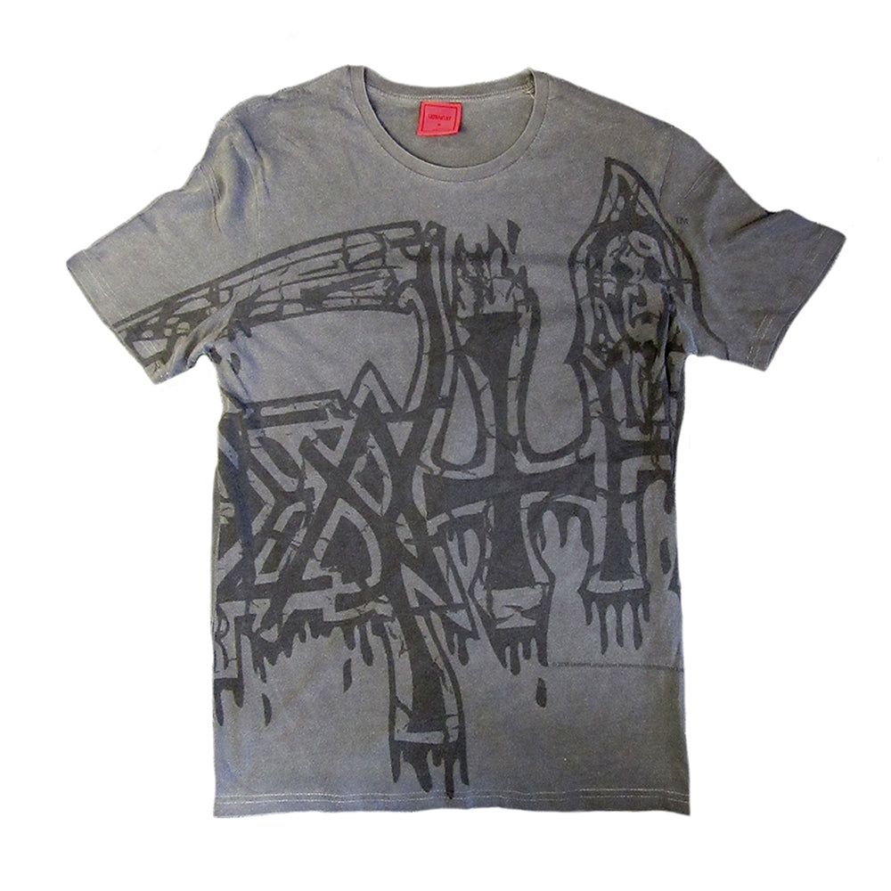 Death - Large Logo Dark Grey Sub Dye Short Sleeve T-Shirt