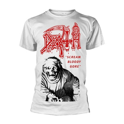 Death - Scream Bloody Gore White Short Sleeved T-Shirt