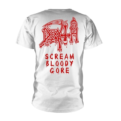 Death - Scream Bloody Gore White Short Sleeved T-Shirt