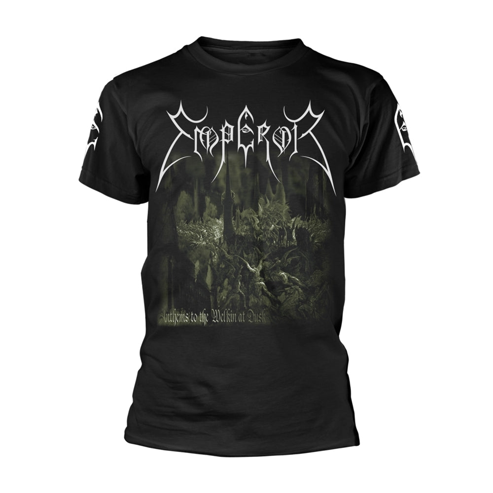Emperor - Anthems To the Welkin At Dusk with Logo Sleeve Print Short Sleeved T-shirt