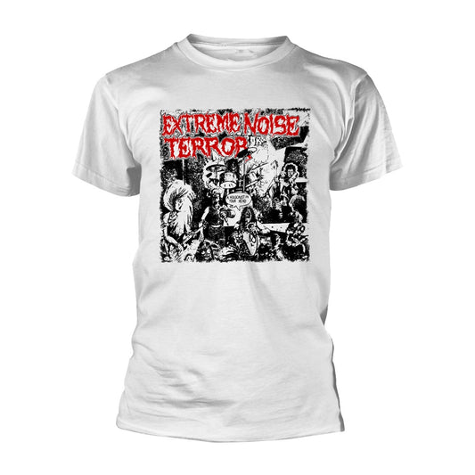 Extreme Noise Terror - Holocaust In Your Head White Short Sleeved T-shirt