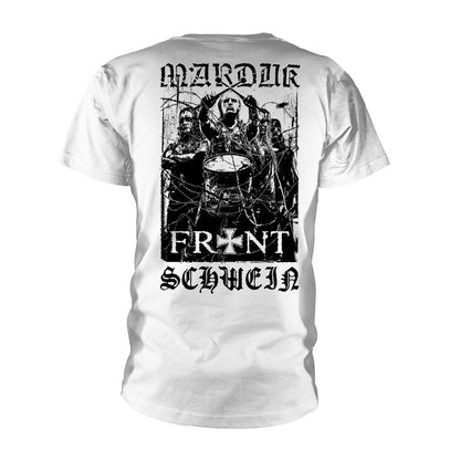 Marduk - Frontschwein White Short Sleeved T-shirt