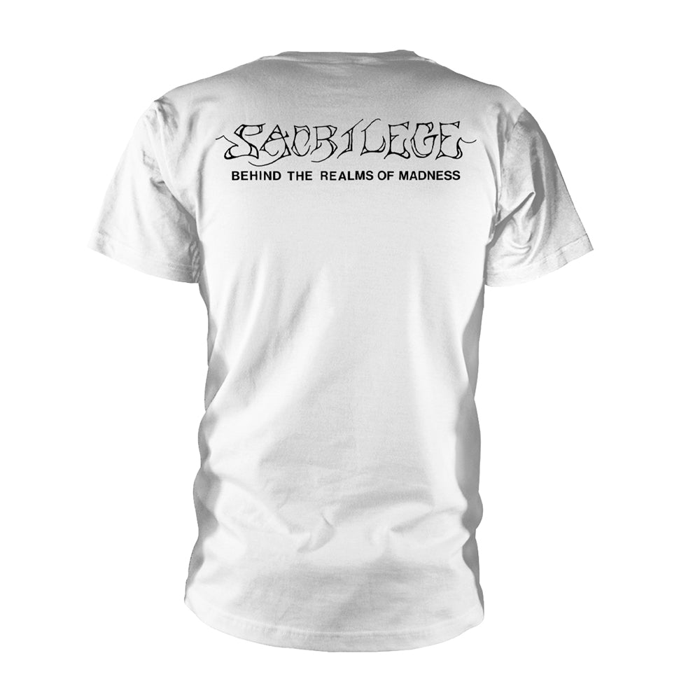 Sacrilege - Behind the Realms of Madness White Short Sleeved T-shirt