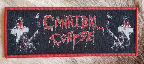 Cannibal Corpse - Zombie Logo Red Border Strip Patch