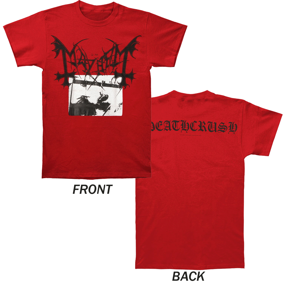 Mayhem - Deathcrush Red Short Sleeved T-shirt