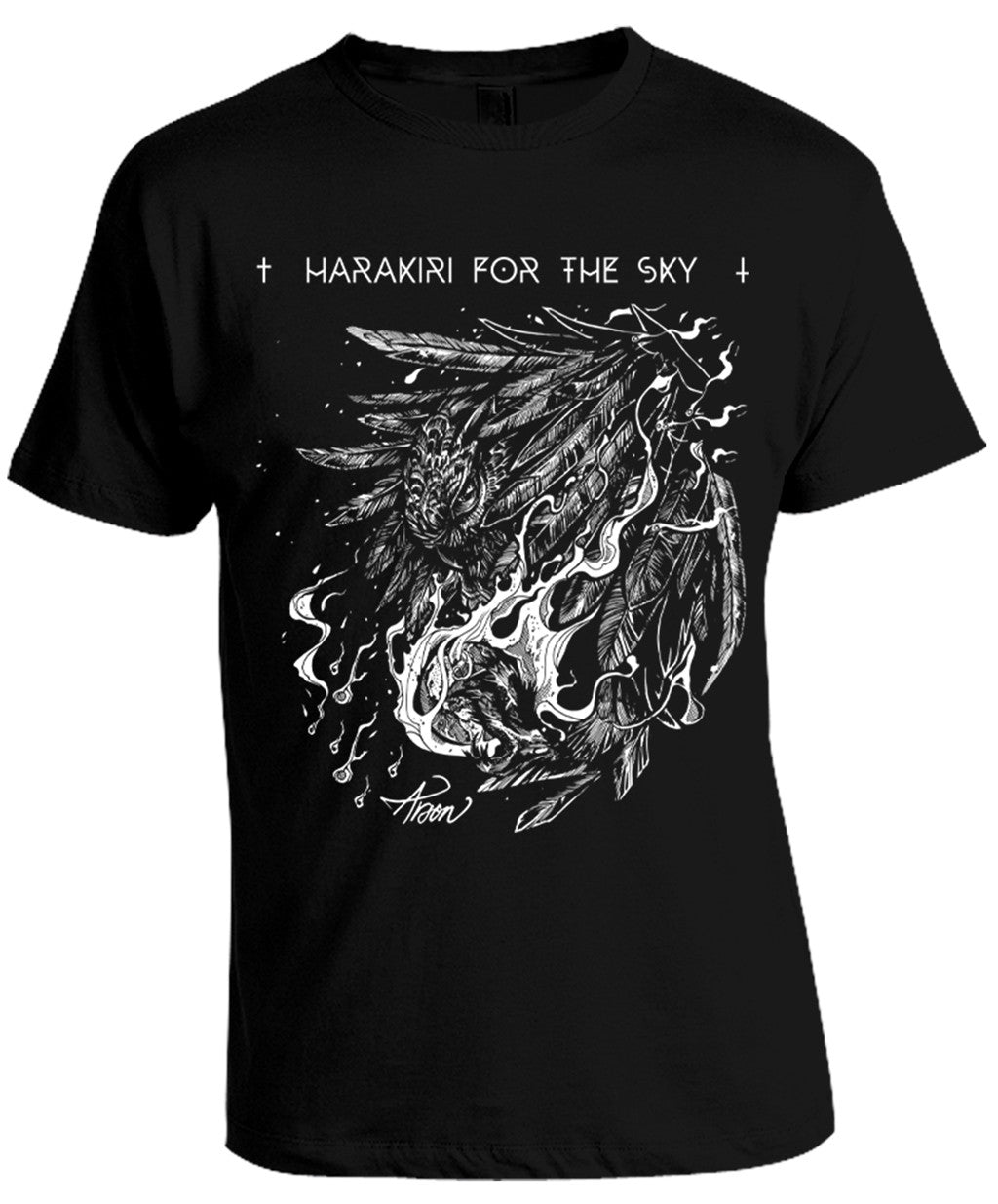 Harakiri for the Sky - Arson White Print Short Sleeved T-shirt